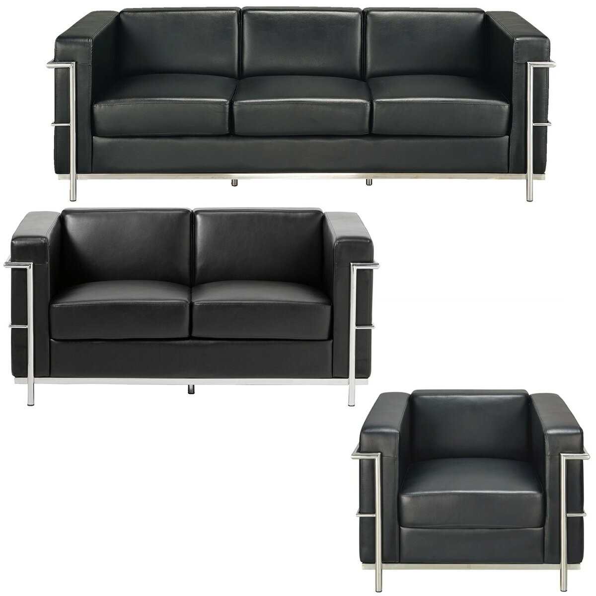 ソファ (グレコ LS-994 BK) 3人掛け・2人掛け・1人掛け  【配送員設置商品】 【3年保証】