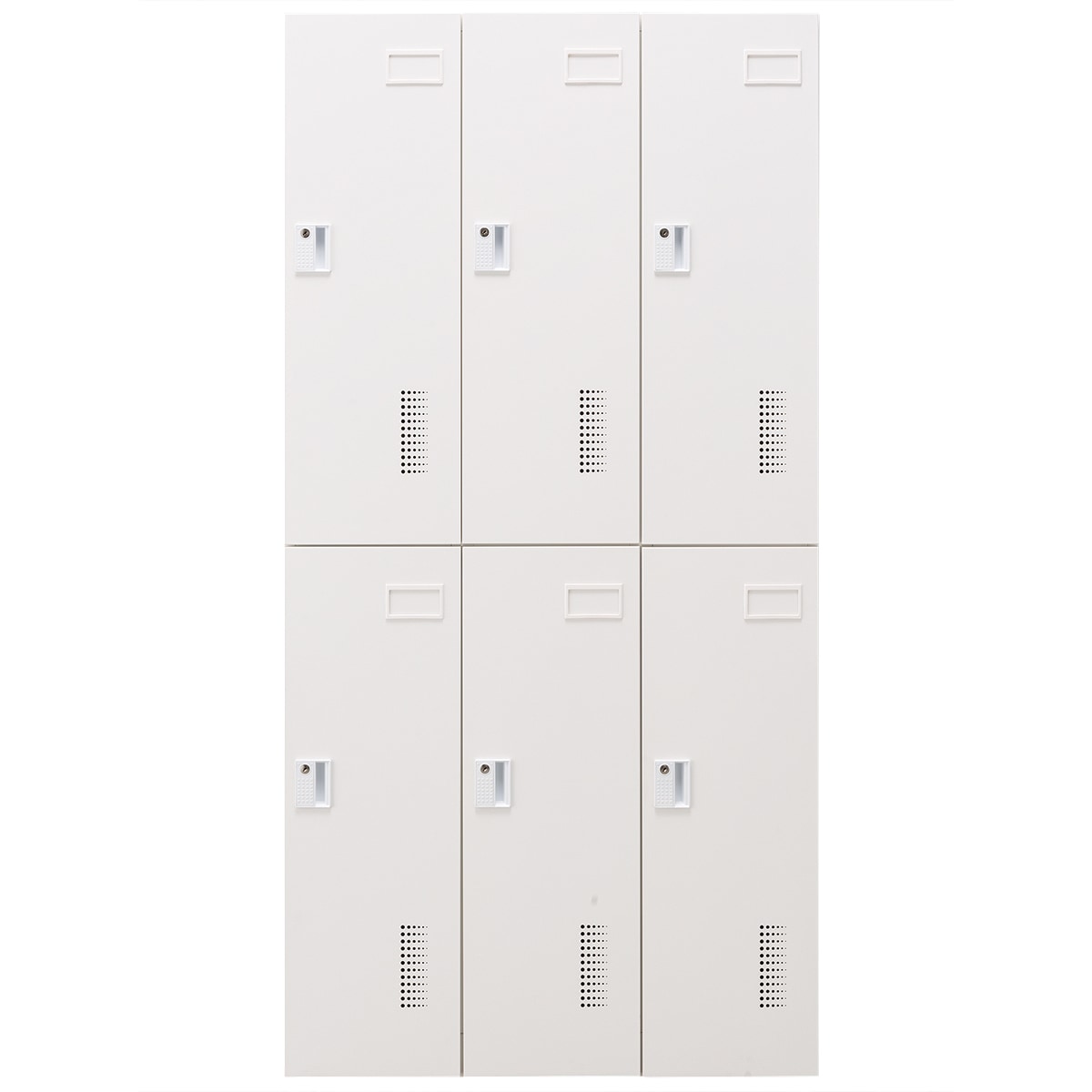 [幅90cm]6人用スチールロッカー アウトセットタイプ(6P TSYG-06 OR-M)  【配送員設置】 【3年保証】