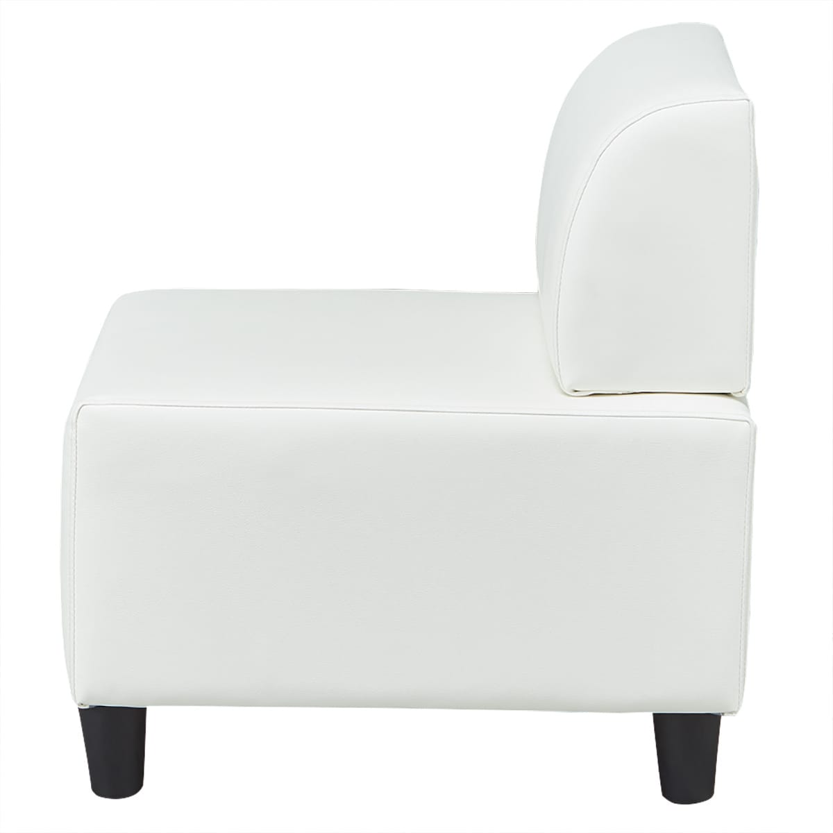 [幅58cm]合皮ソファ(1Pソファ EL-04 ヒジナシ GT-S WH)   【1年保証】