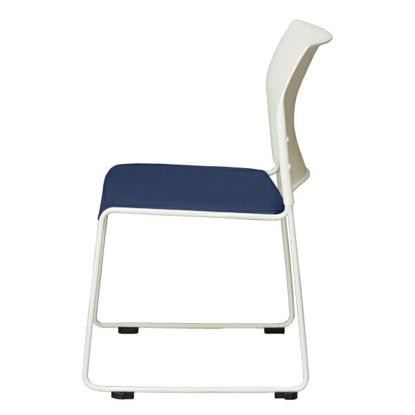 [幅51cm]ミーティングチェア(ライト WH/NV)   【1年保証】