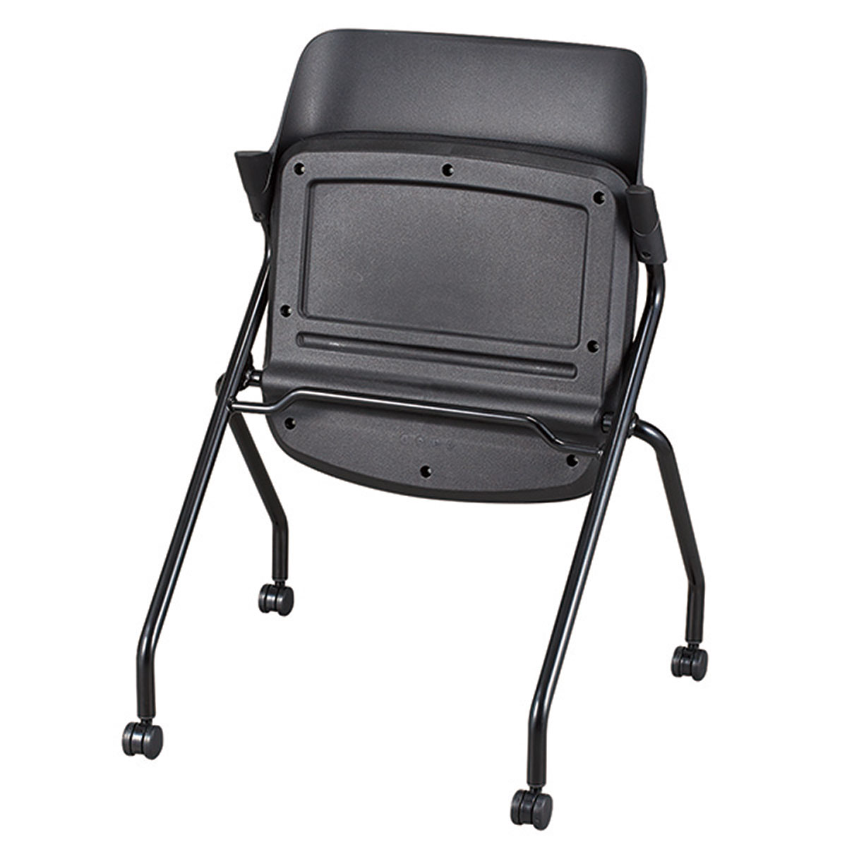 [幅60.9cm]ミーティングチェア(サヤ ヒジナシBK/BK)   【1年保証】