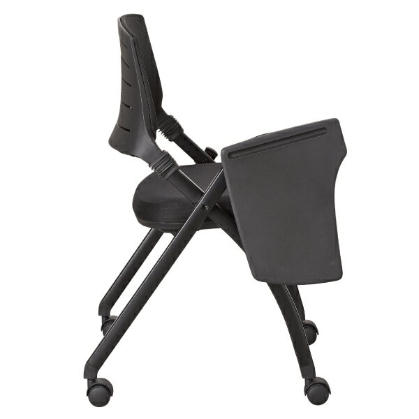 [幅61.5cm]ミーティングチェア (H-6188F-T BK)