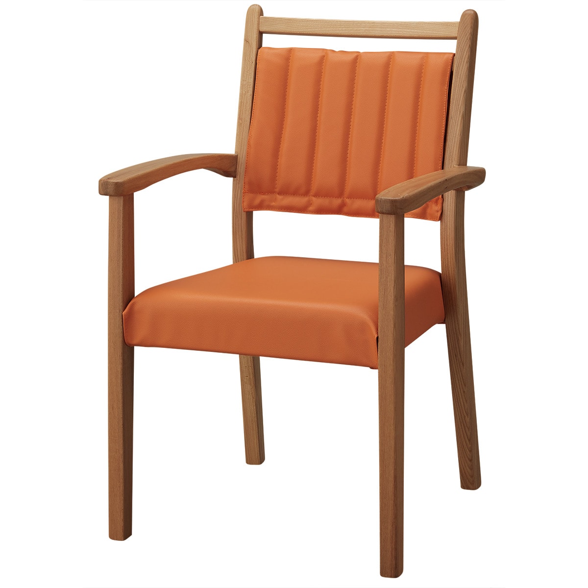 ニトリの[幅56cm] 木製チェア(YF-11 LBR/OR 肘付き)   【1年保証】(チェア・椅子)