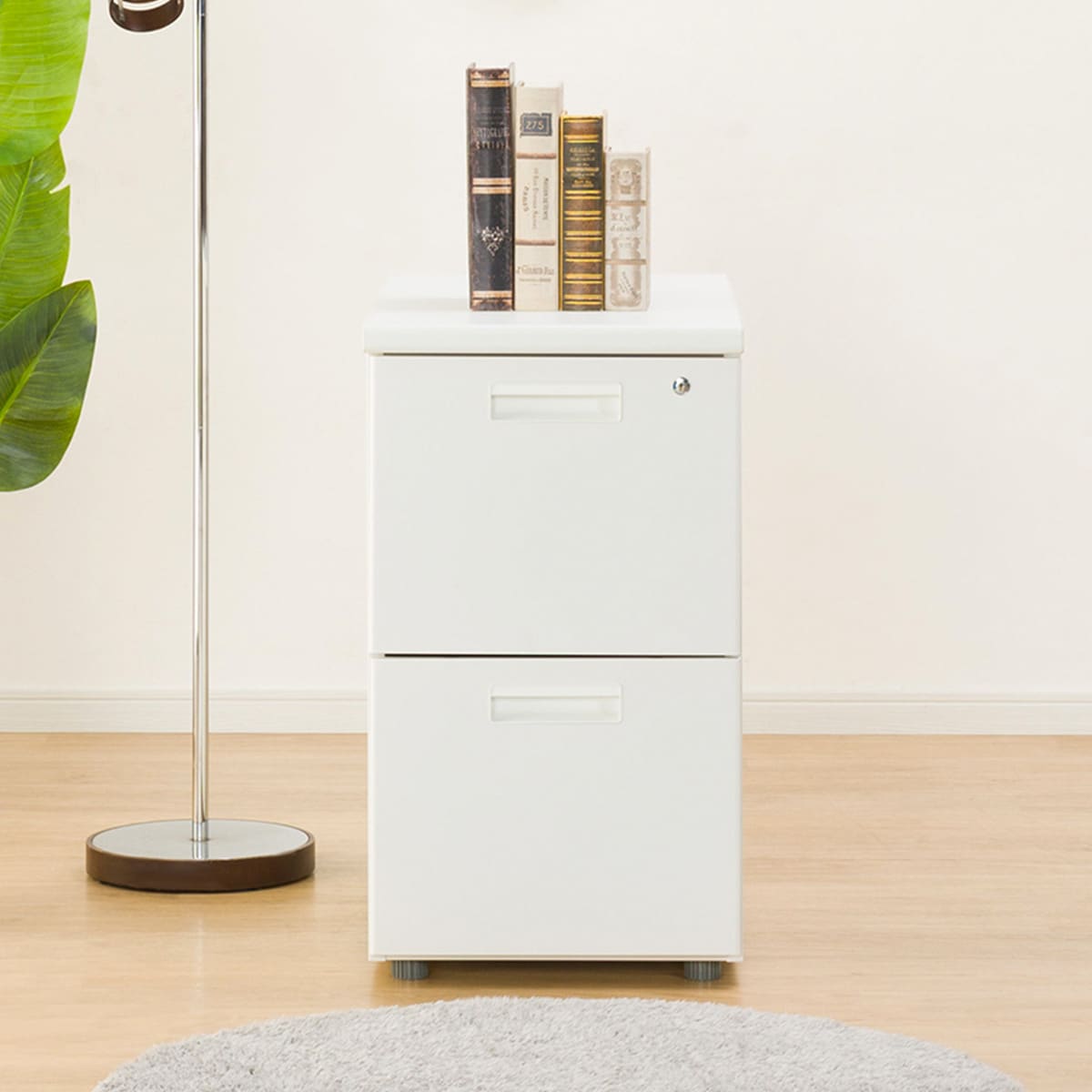 [幅40cm]脇机 (GD-02 2段 WH)