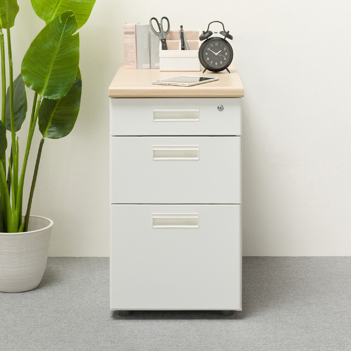 [幅40cm]脇机 (GD-01 3段 OAK/WH)