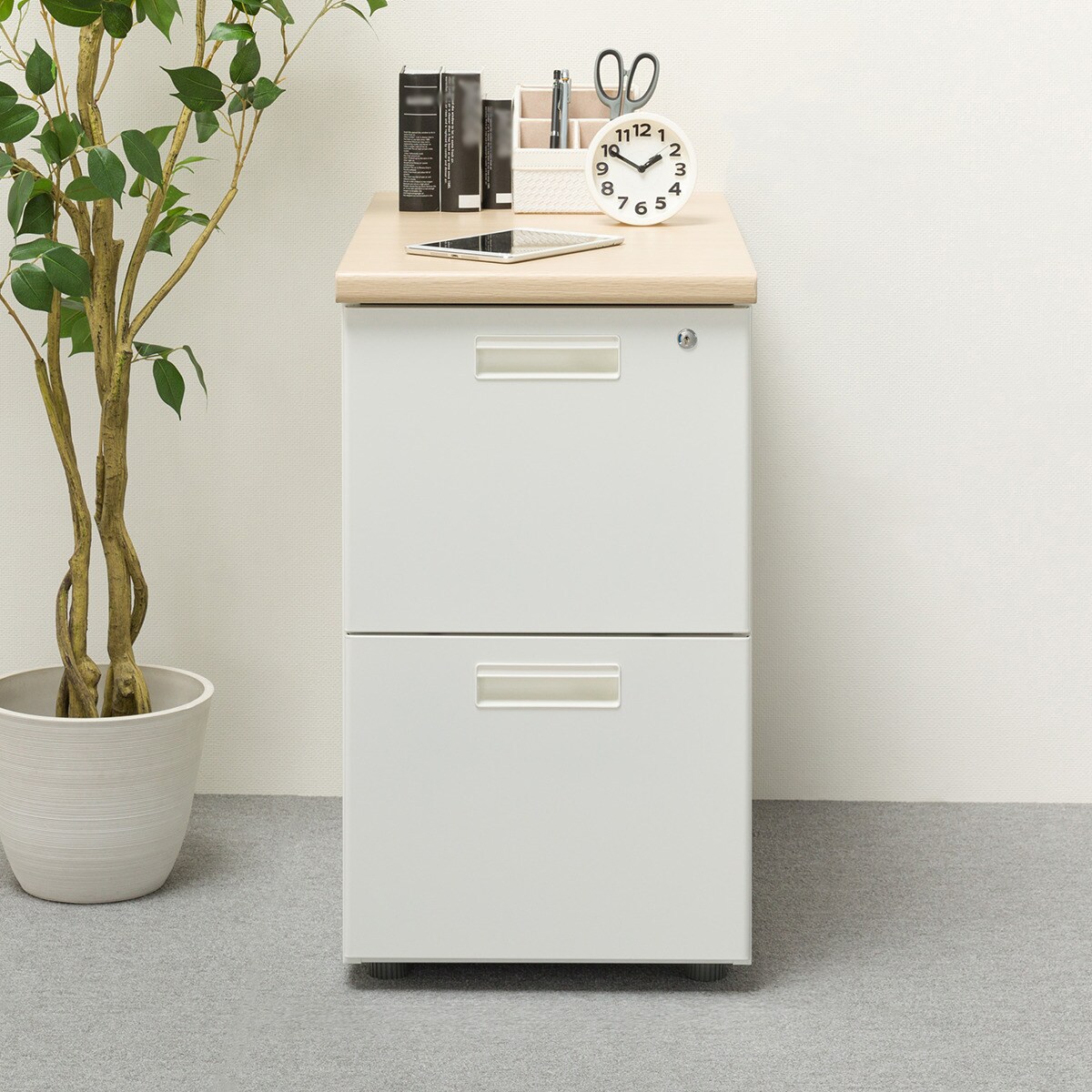 [幅40cm]脇机 (GD-02 2段 OAK/WH)