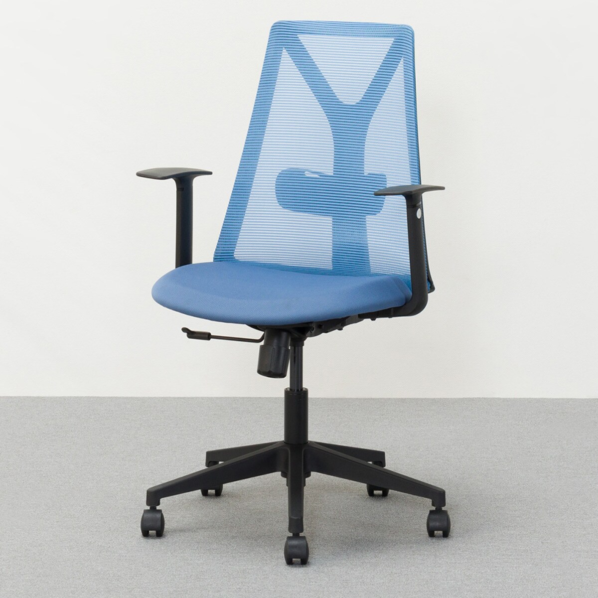 [幅62.5cm]オフィスチェア（MCT024 BL ヒジツキ）   【1年保証】