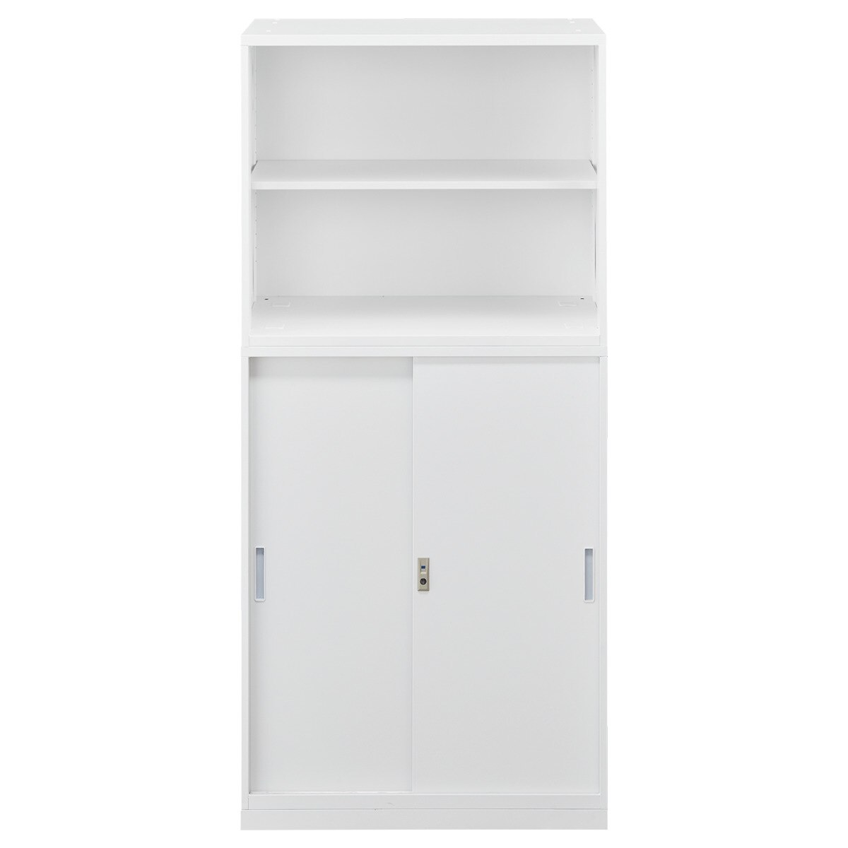 スチール書庫(上オープン・下引違い ベース付き NT-A4)　 【配送員設置商品】