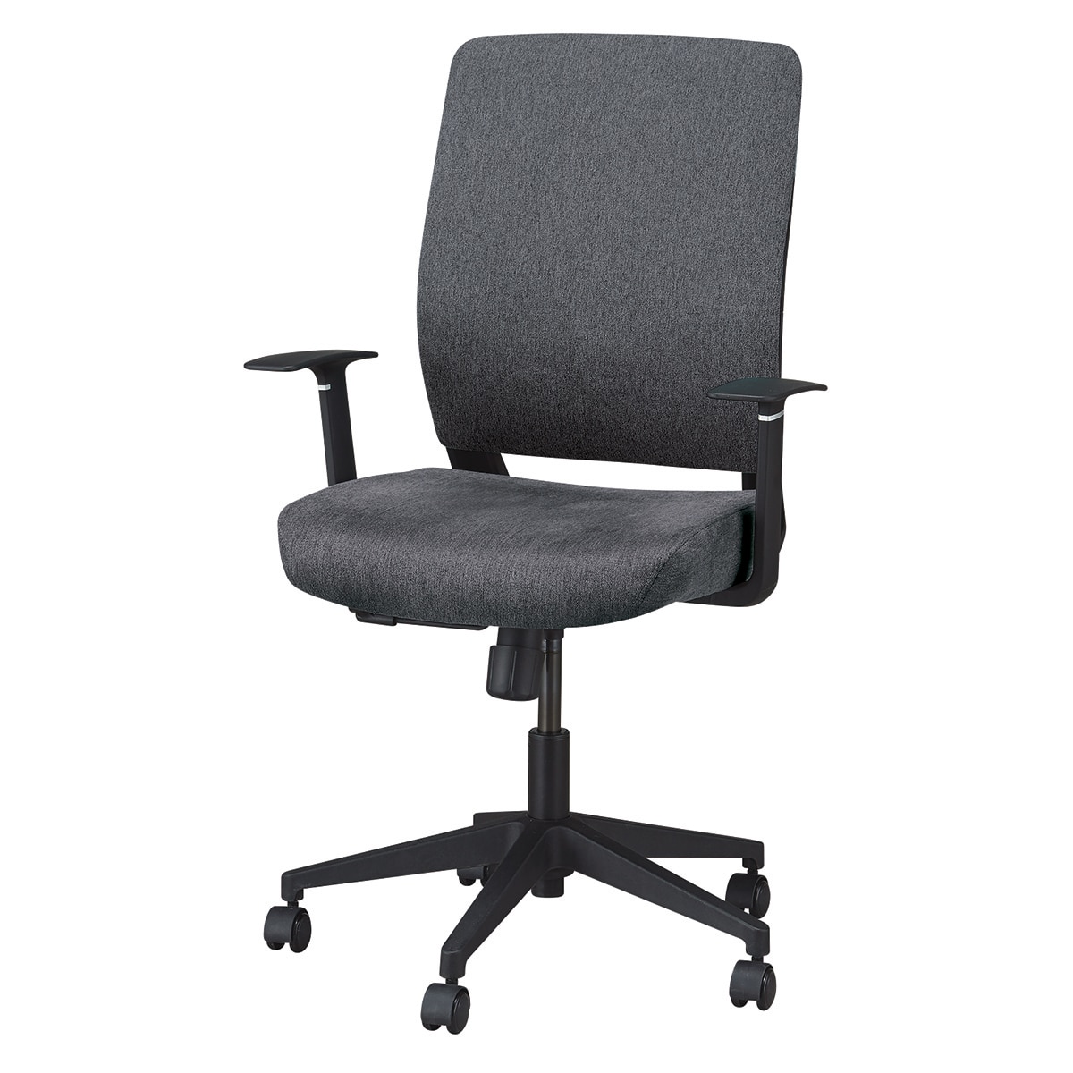 ニトリのオフィスチェア(DCT001B 肘付き GY)   【1年保証】(チェア・椅子)