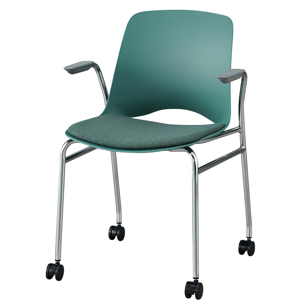 ニトリのミーティングチェア(DRESS-3 GR)(チェア・椅子)