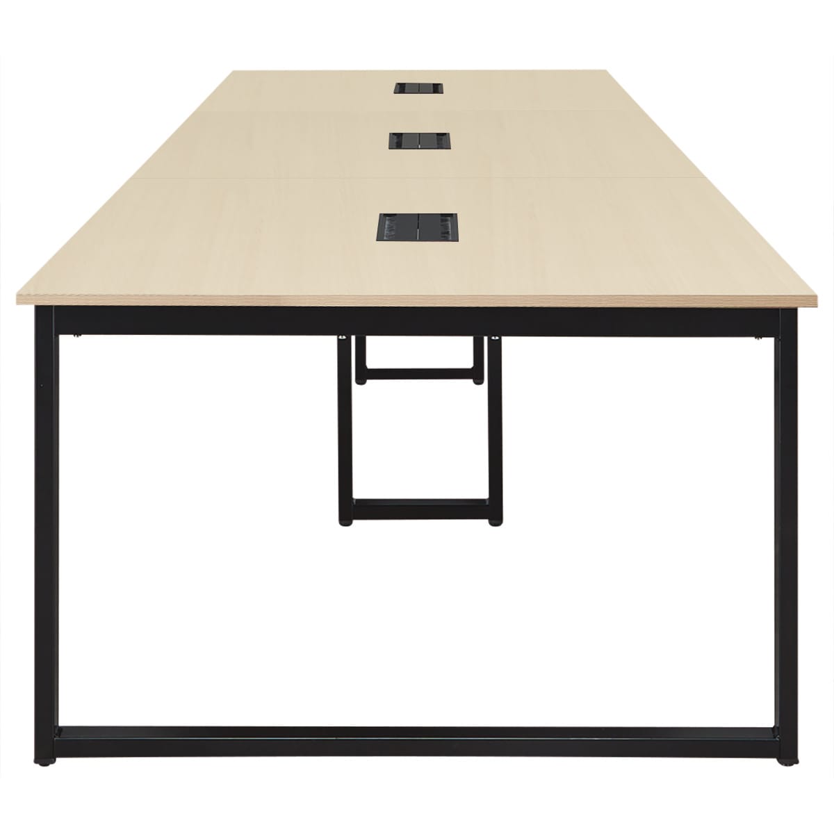 [幅360cm]フリーアドレスデスク(テーブル NT-3600 BK/OAK)  【配送員設置】 【3年保証】