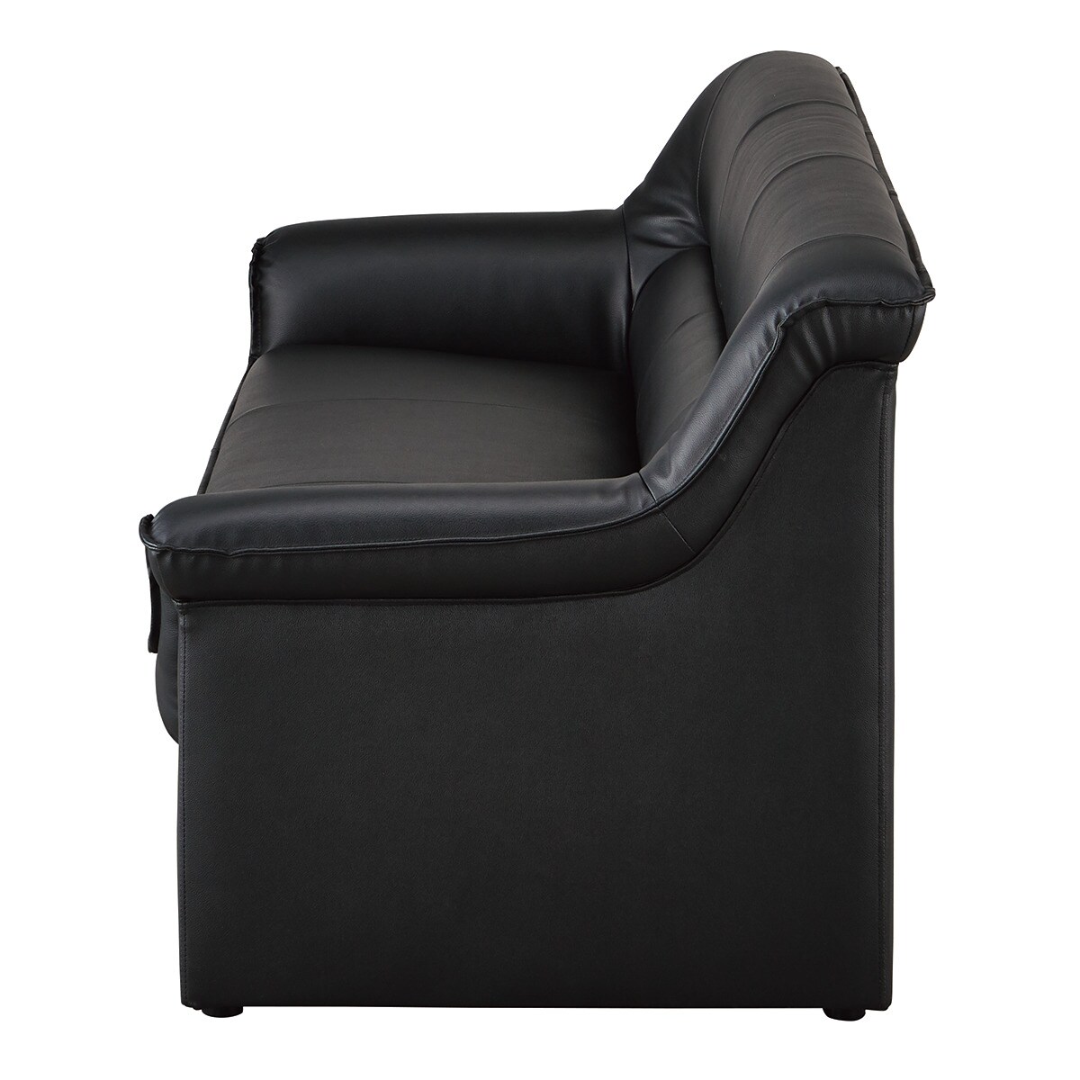 3人掛け 合皮ソファ(MS-101 BK)  【配送員設置商品】 【3年保証】