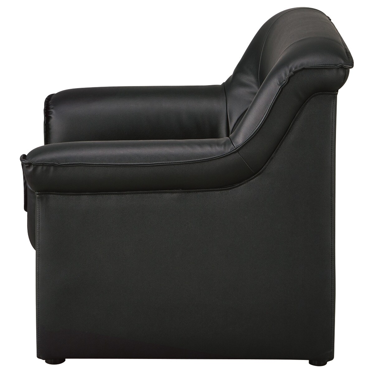 1人掛け 合皮ソファ(MS-101 BK)  【配送員設置商品】 【3年保証】