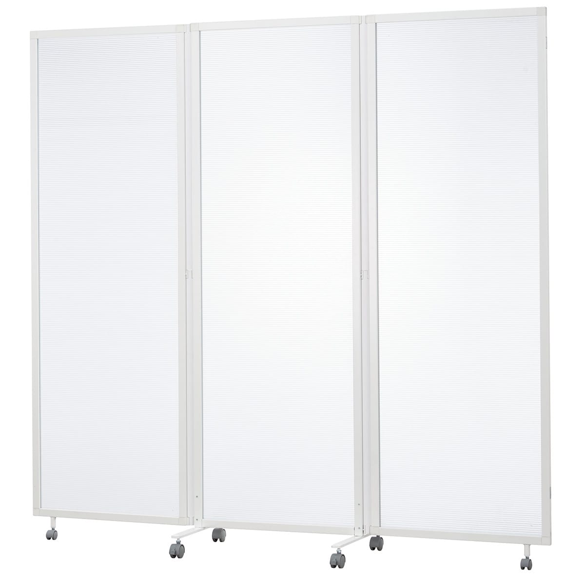 三つ折パーテーション (シャスタ3 PC/WH)  【配送員設置商品】 【3年保証】