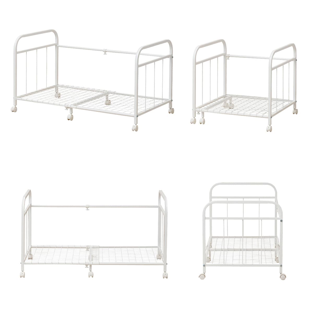 幅が調節できる 通気性に優れたキャスター付き布団収納ラック　 【メーカー直送・】