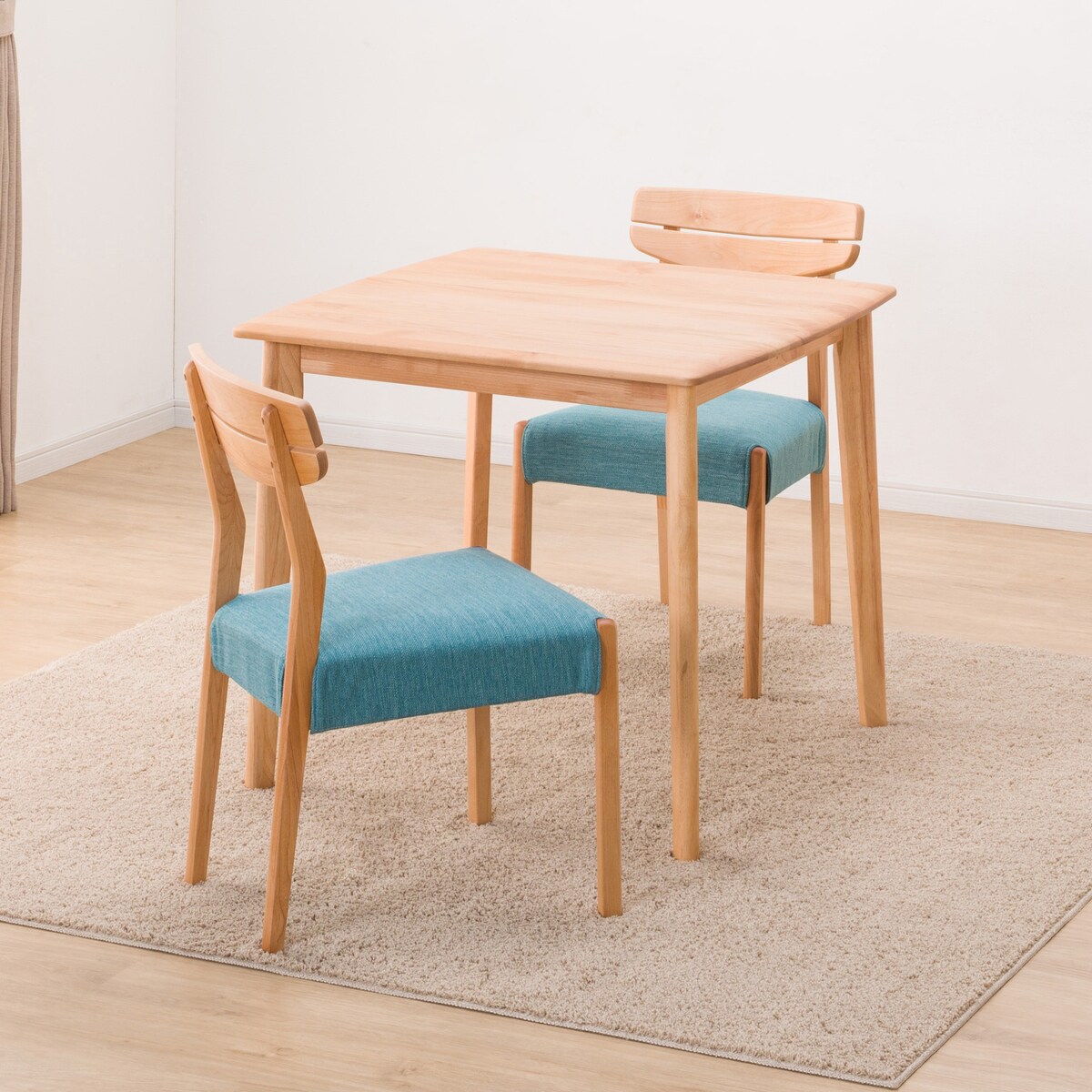 ダイニングテーブル3点セット (DTアルナスDF80LBR/ダイニングチェアアルナスTBL)  【配送員設置商品】 【5年保証】