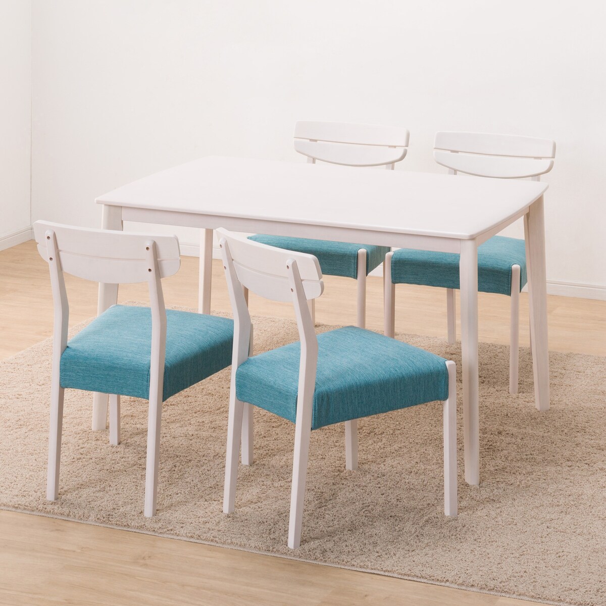 ダイニングテーブル5点セット (DTアルナスDF120WW/ダイニングチェアアルナスTBL)  【配送員設置商品】 【5年保証】