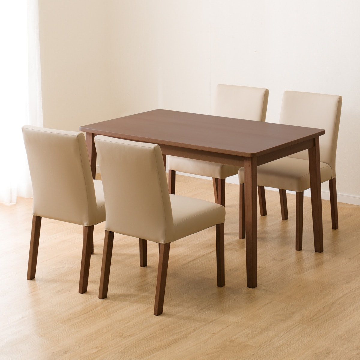 ダイニングテーブル5点セット (4LEG SI01 G 120/SI01B MBR)  【配送員設置商品】 【5年保証】