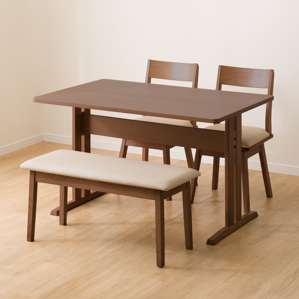 ダイニングテーブル4点セット (TLEG SI01 G 120/回転式SI01A/ベンチSI01 MBR)  【配送員設置商品】 【5年保証】