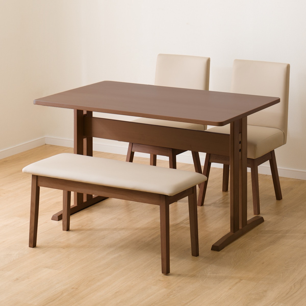 ダイニングテーブル4点セット (TLEG SI01 G 120/回転式SI01B/ベンチSI01 MBR)  【配送員設置商品】 【5年保証】