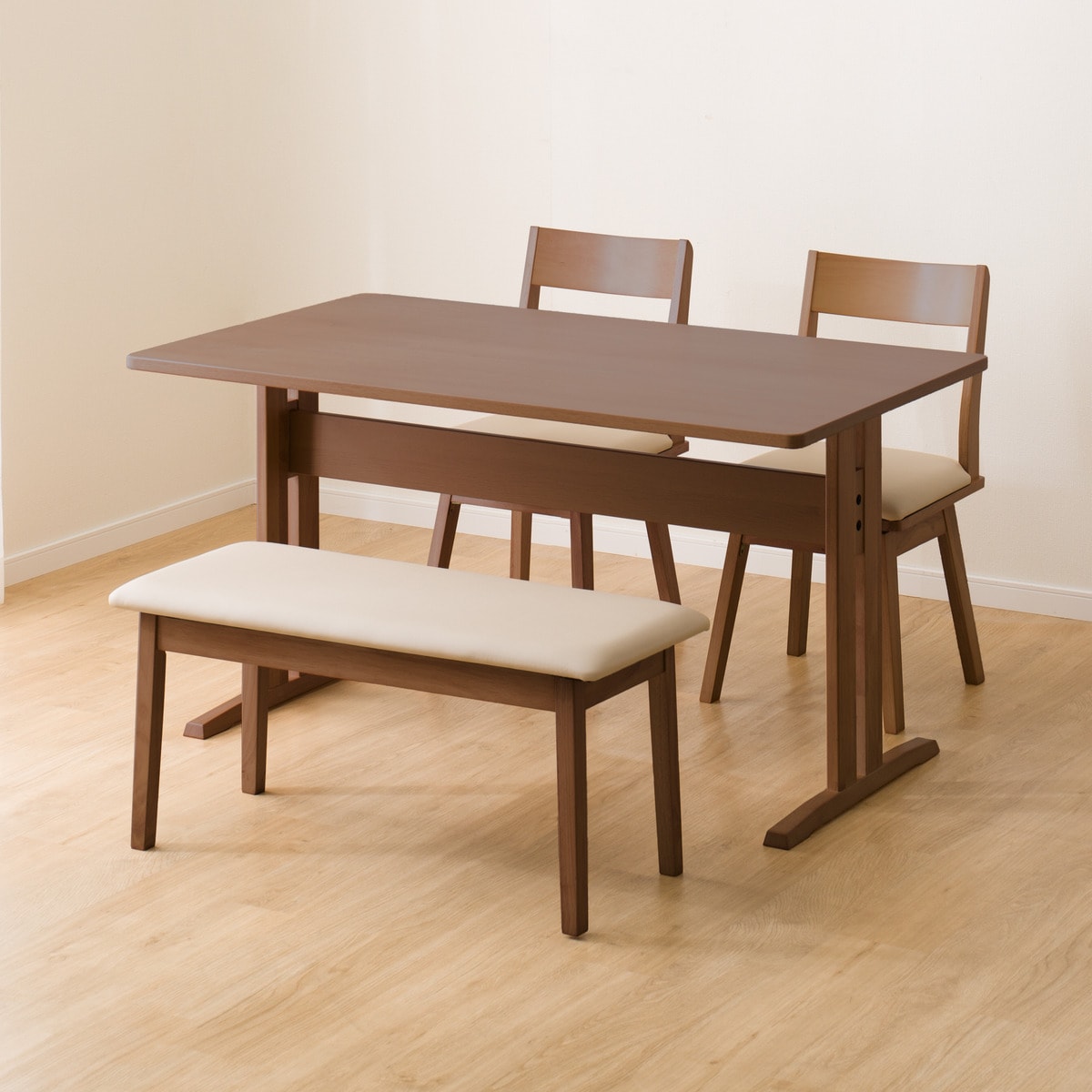 ダイニングテーブル4点セット (TLEG SI01 G 135/回転式SI01A/ベンチSI01 MBR)  【配送員設置商品】 【5年保証】