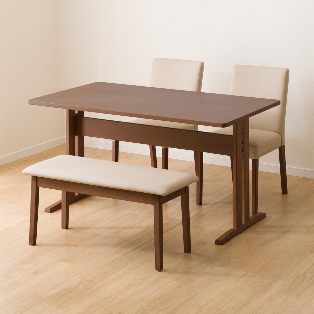 ダイニングテーブル4点セット (TLEG SI01 G 135/SI01B/ベンチSI01 MBR)  【配送員設置商品】 【5年保証】