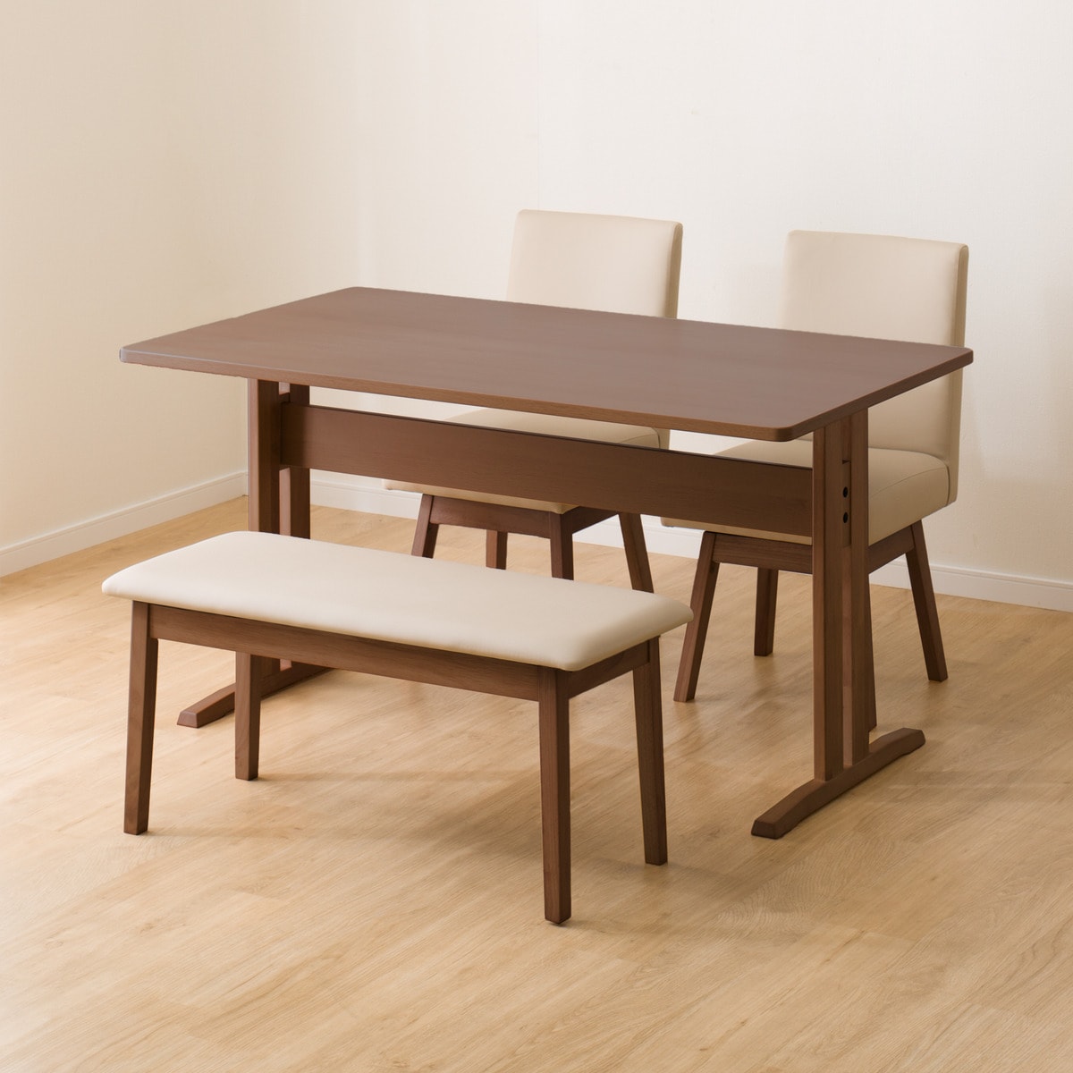 ダイニングテーブル4点セット (TLEG SI01 G 135/回転式SI01B/ベンチSI01 MBR)  【配送員設置商品】 【5年保証】