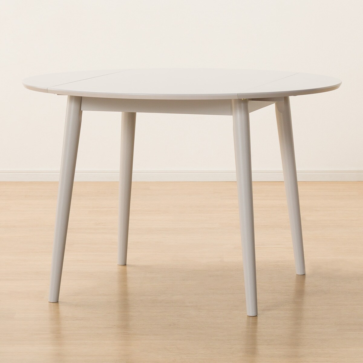 ニトリの[幅106.5cm] ダイニングテーブル(トーン円形伸長GY)   【1年保証】(テーブル)