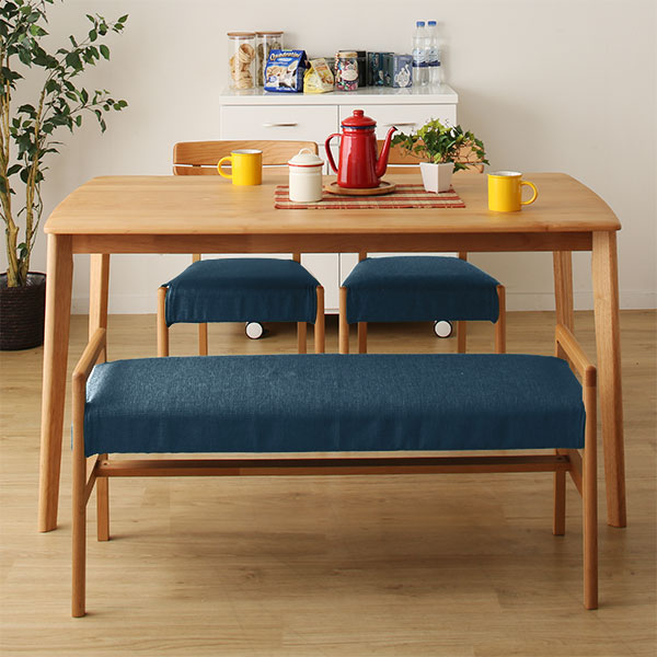 【北海道・東日本専用商品】[幅135cm] ダイニングテーブルセット(DTアルナス13580LBR/DCアルナス/ベンチアルナスLBR TBL)  【配送員設置】 【5年保証】