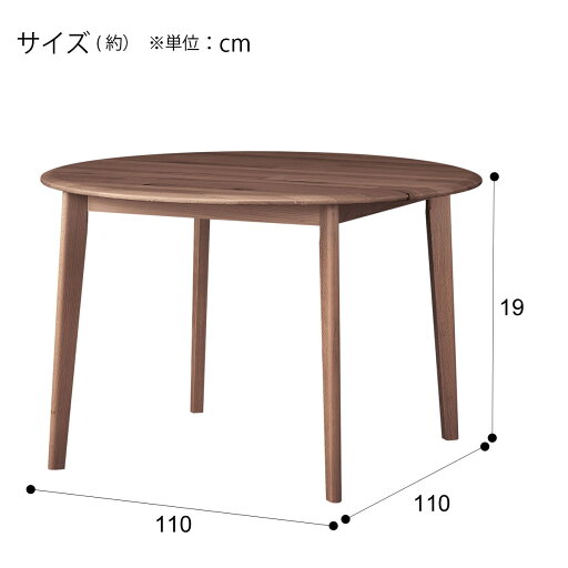 [幅110cm] ダイニングテーブル(NコレクションT-01R円形 MBR)  【配送員設置】 【5年保証】