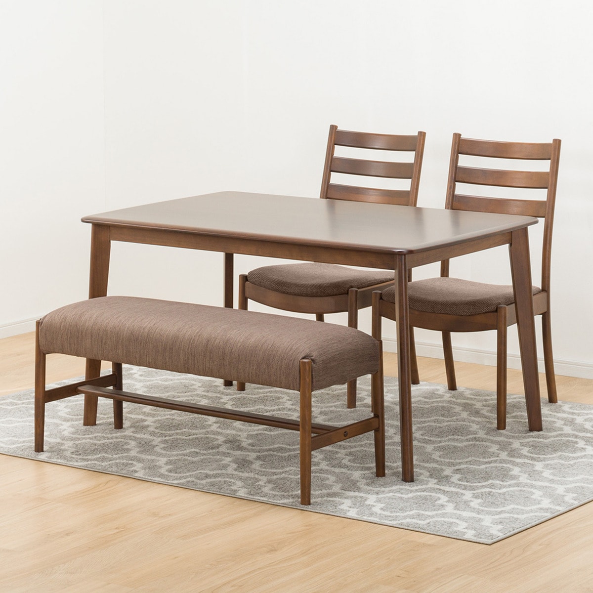 ダイニングテーブル4点セット(NコレクションT-01 135MBR/C-07 MBR DR-DMO/B-34 MBR) ニトリ 【配送員設置】 【5年保証】