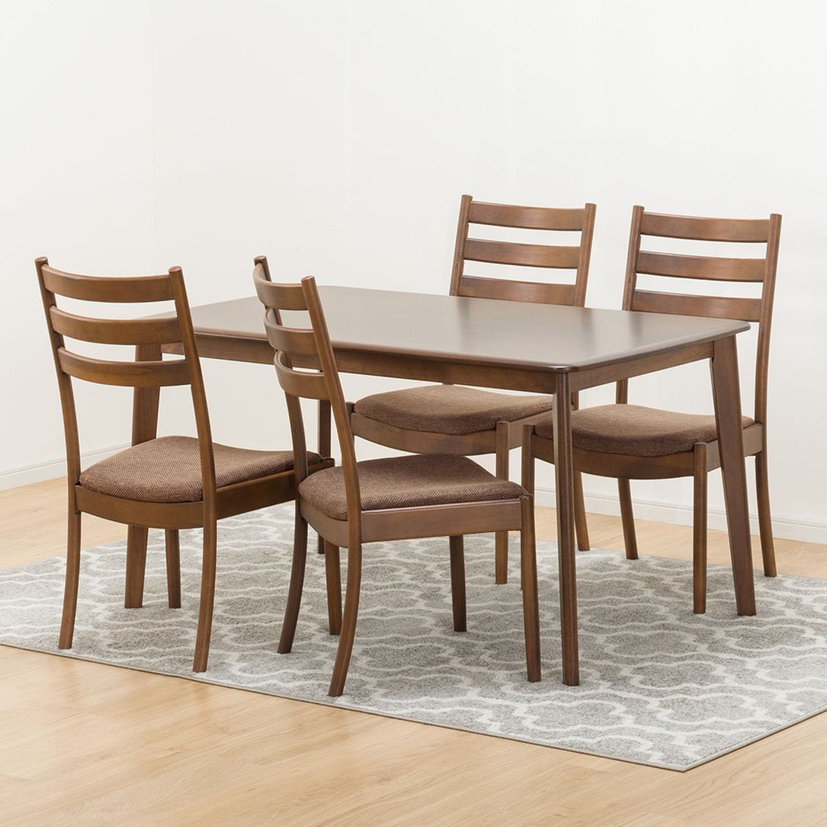 ダイニングテーブル5点セット(NコレクションT-01 135MBR/C-07 MBR DR-DMO) ニトリ 【配送員設置】 【5年保証】