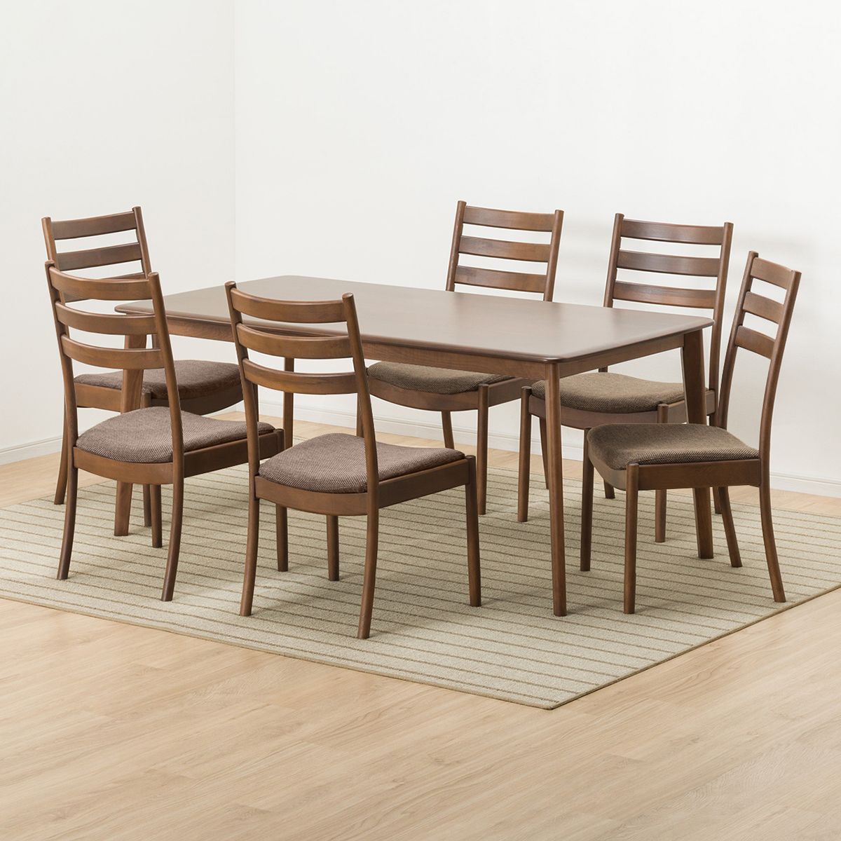 ダイニングテーブル7点セット(NコレクションT-01 165MBR/C-07 MBR DR-DMO) ニトリ 【配送員設置】 【5年保証】