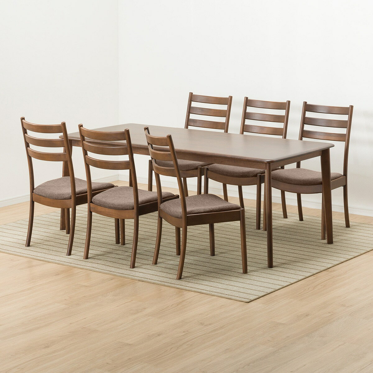 ダイニングテーブル7点セット(NコレクションT-01 190MBR/C-07 MBR DR-DMO) ニトリ 【配送員設置】 【5年保証】