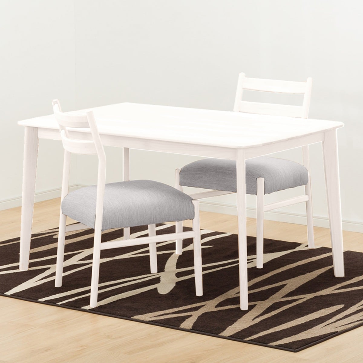 [幅135cm] ダイニングテーブル3点セット(NコレクションT-01 135WW/C-34 WW DR-MGY)  【配送員設置】 【5年保証】