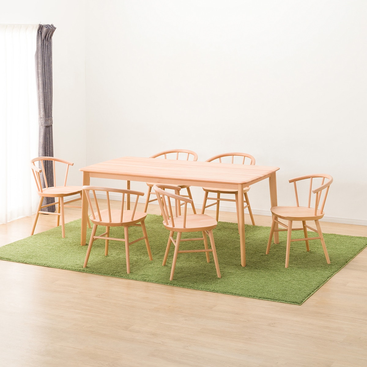 ダイニングテーブル7点セット (NコレクションT-01 165 NA/C-53 NA)  【配送員設置商品】 【5年保証】