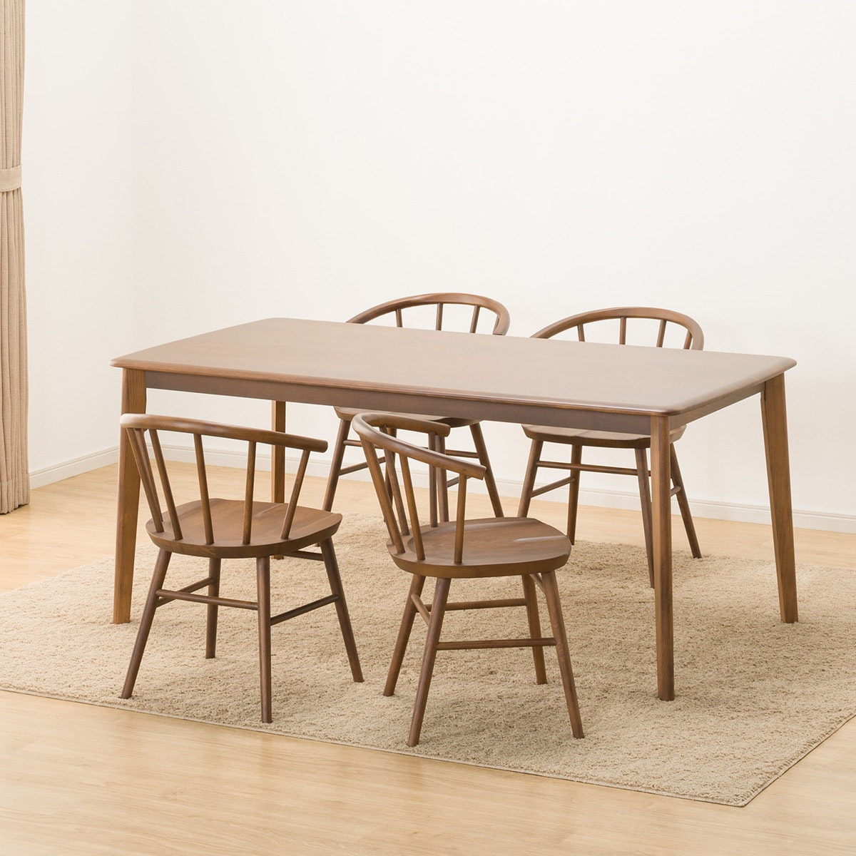 ダイニングテーブル5点セット (NコレクションT-01 165 MBR/C-53 MBR)  【配送員設置商品】 【5年保証】