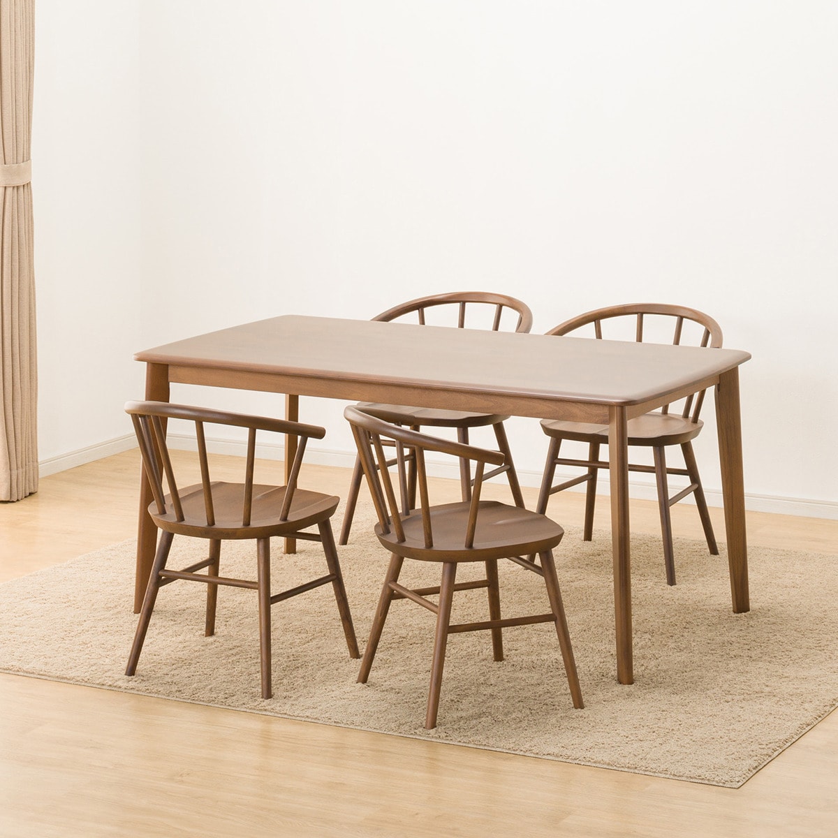 ダイニングテーブル5点セット (NコレクションT-01 150 MBR/C-53 MBR)  【配送員設置商品】 【5年保証】