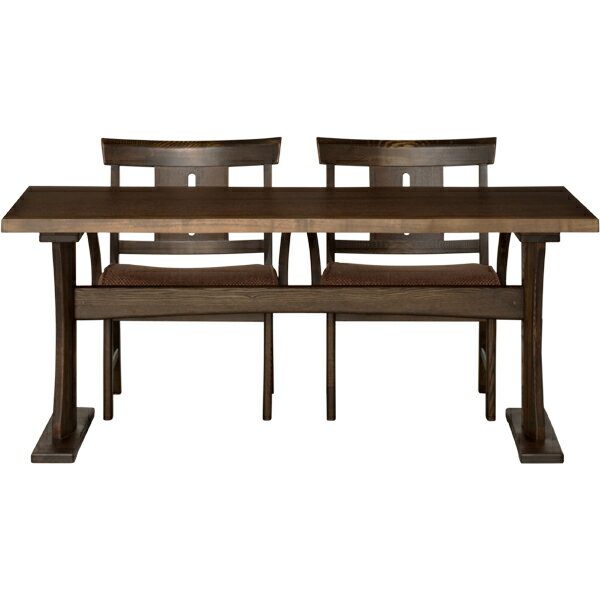 [幅160cm] ダイニングテーブルセット (ヤマト4 DBR/ヤマト2 DBR)  【配送員設置商品】 【5年保証】