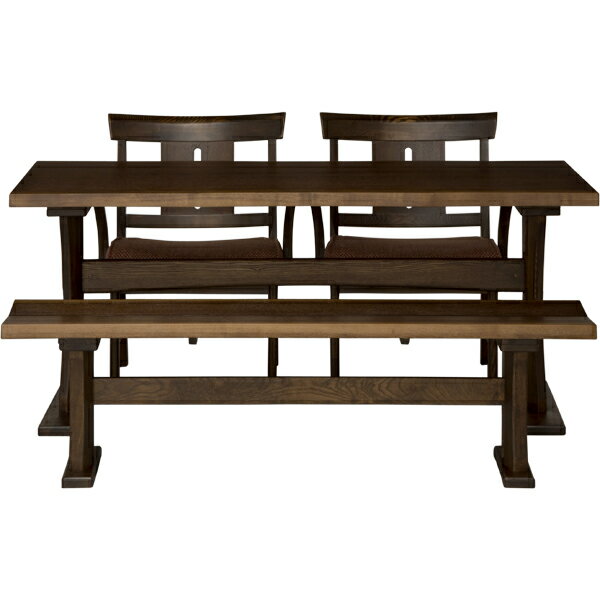 [幅160cm] ダイニングテーブルセット (ヤマト4 DBR/ヤマト2 DBR/ヤマト 150 DBR)  【配送員設置商品】 【5年保証】