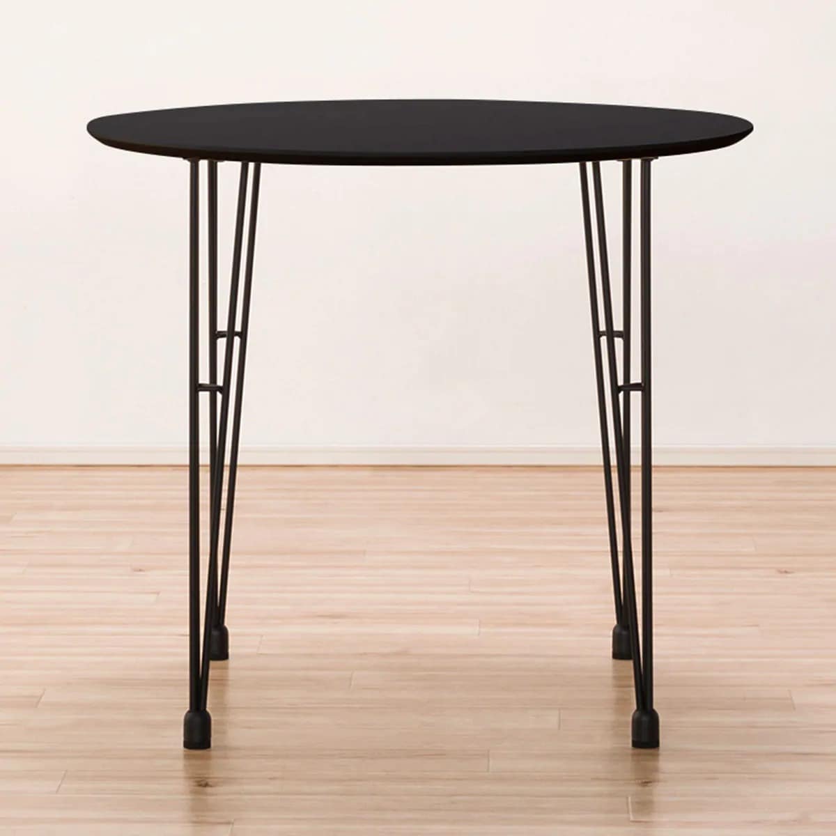 ダイニングテーブルセット(DTNクーボ80円形BK/DCNクーボ布GR)   【5年保証】