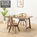 ダイニングテーブル3点セット (NコレクションT-06A 135 MBR/C-53S MBR) ニトリ 【配送員設置商品】 【5年保証】