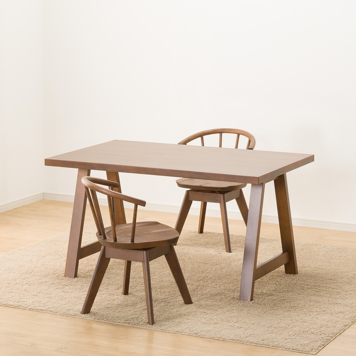 ダイニングテーブル3点セット (NコレクションT-06A 135 MBR/C-53S MBR)  【配送員設置商品】 【5年保証】