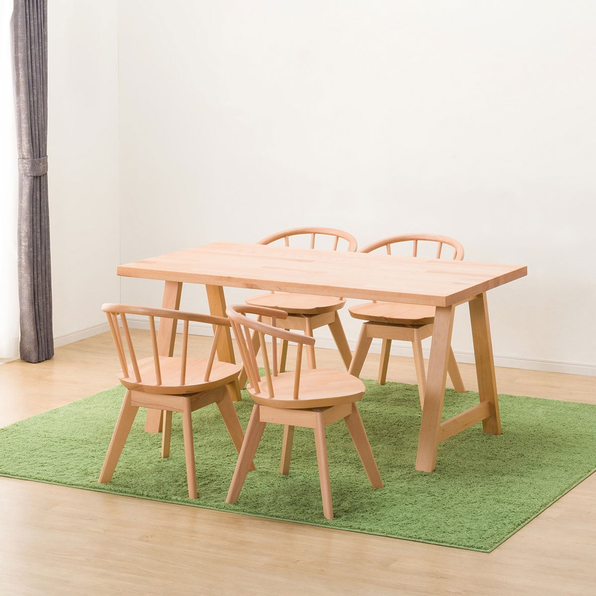 ダイニングテーブル5点セット (NコレクションT-06A 150 NA/C-53S NA)  【配送員設置商品】 【5年保証】