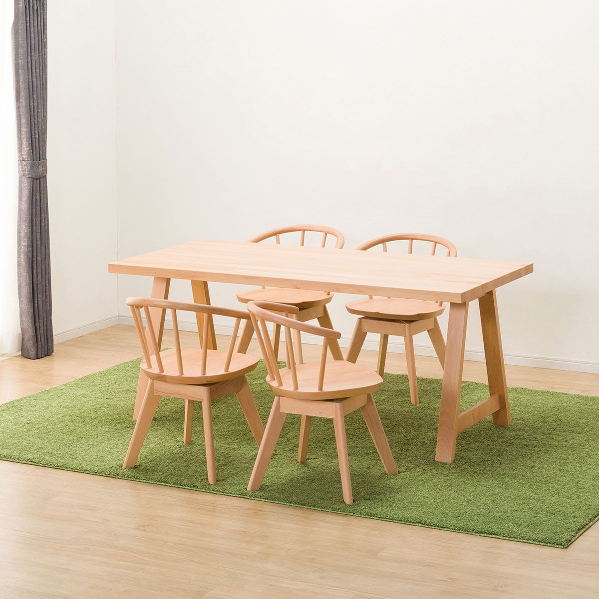 ダイニングテーブル5点セット (NコレクションT-06A 165 NA/C-53S NA)  【配送員設置商品】 【5年保証】