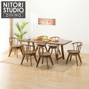 ダイニングテーブル7点セット (NコレクションT-06A 180 MBR/C-53S MBR) ニトリ 【配送員設置商品】 【5年保証】