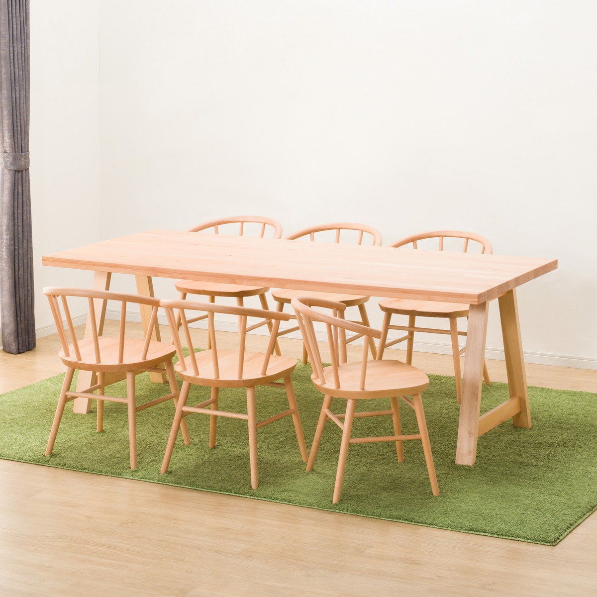 ダイニングテーブル7点セット (NコレクションT-06A 200 NA/C-53 NA)  【配送員設置商品】 【5年保証】