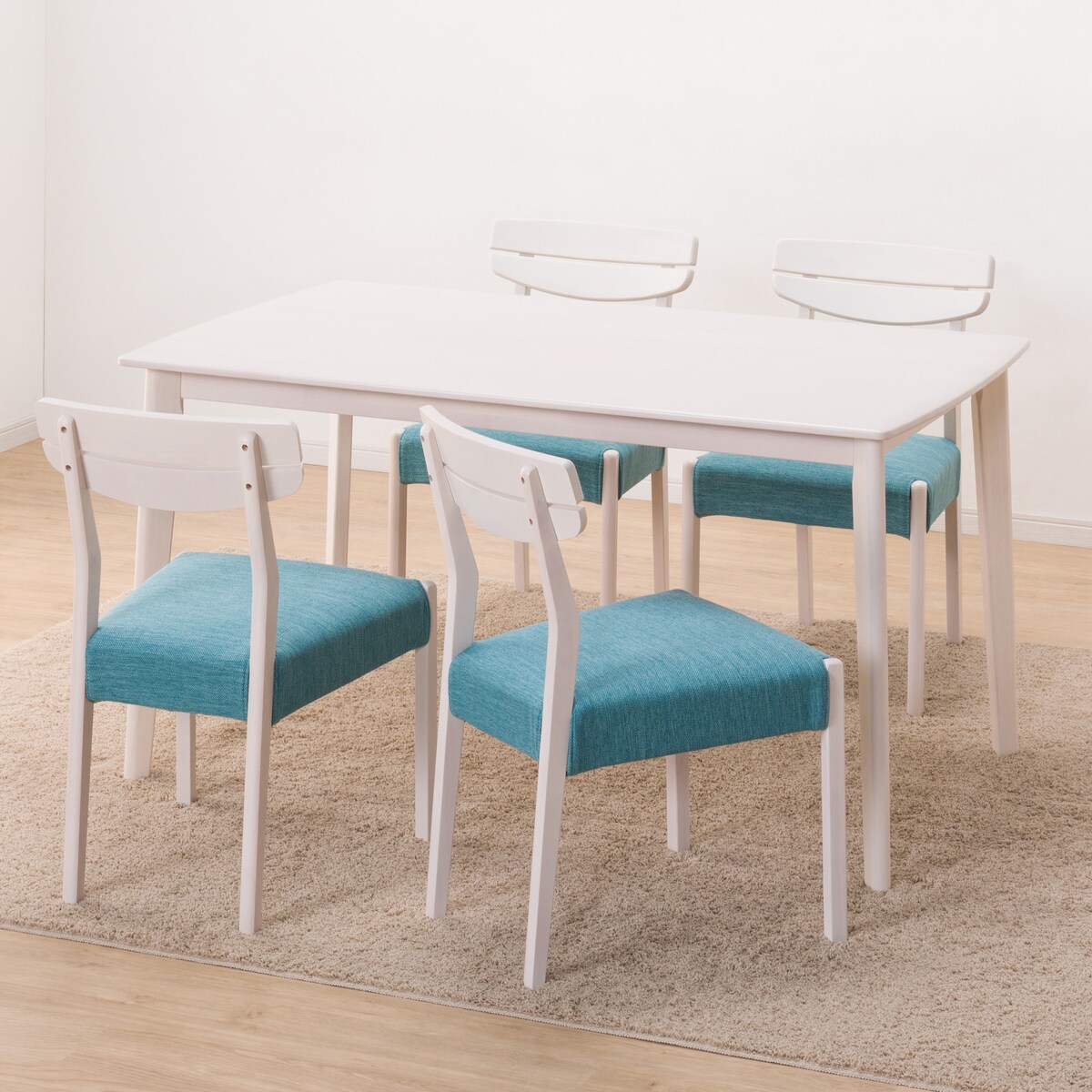 ダイニングテーブル5点セット (DTアルナスDF135WW/ダイニングチェアアルナスTBL)  【配送員設置商品】 【5年保証】