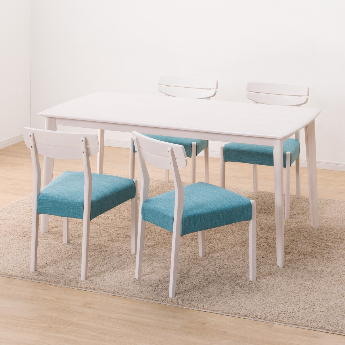 ダイニングテーブル5点セット (DTアルナスDF150WW/ダイニングチェアアルナスTBL)  【配送員設置商品】 【5年保証】