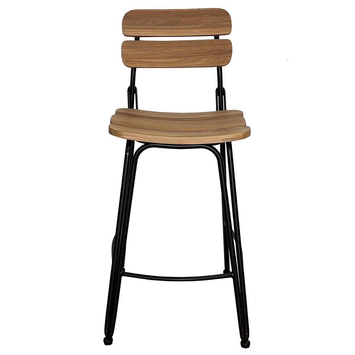 天然木ニレ無垢集成材　カウンターチェア (NA)   【5年保証】